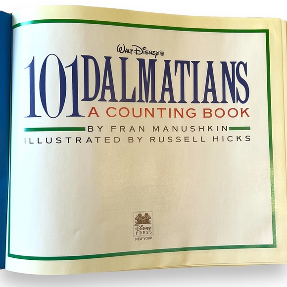 Vintage Walt Disney's 101 Dalmatians A Counting Book 1991 Hardcover with Jacket - Picture 4 of 12